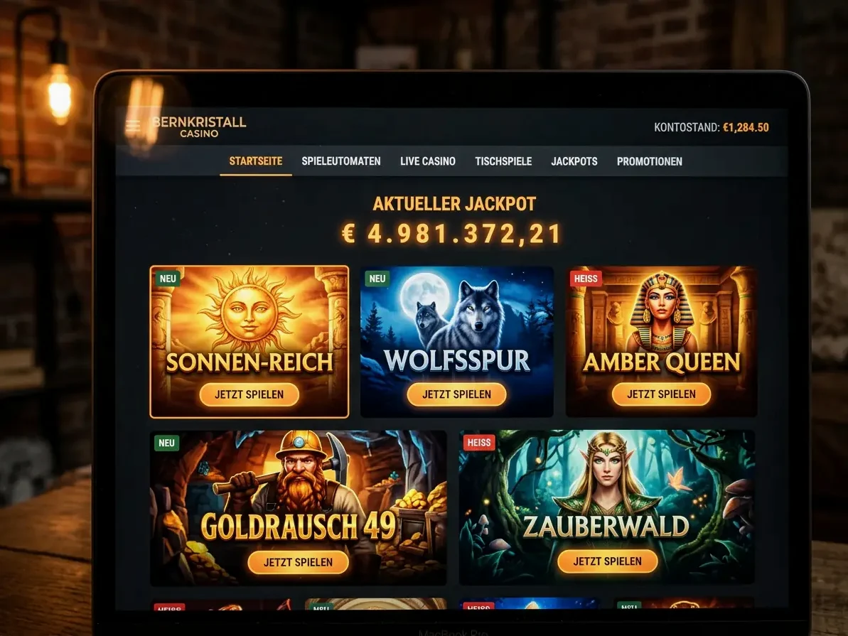 Lobby von LuckyCapone mit Slots, Live-Casino und Tischspielen